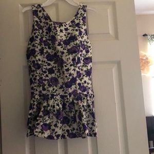 Floral peplum blouse